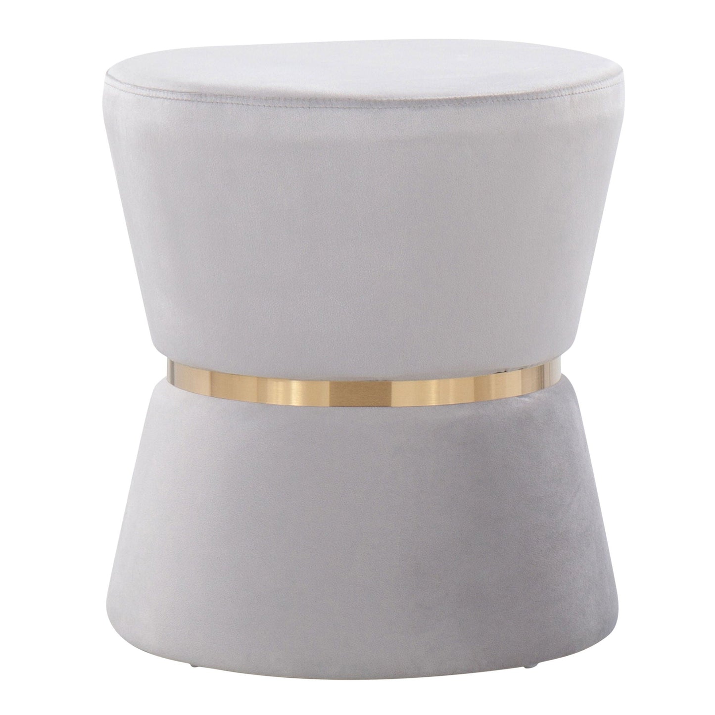 Gemma - Contemporary / Glam Ottoman - Silver / Gold Lumi Source