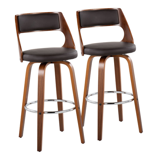 Cecina - Mid-Century Modern Barstool With Swivel (Set of 2) Lumi Source