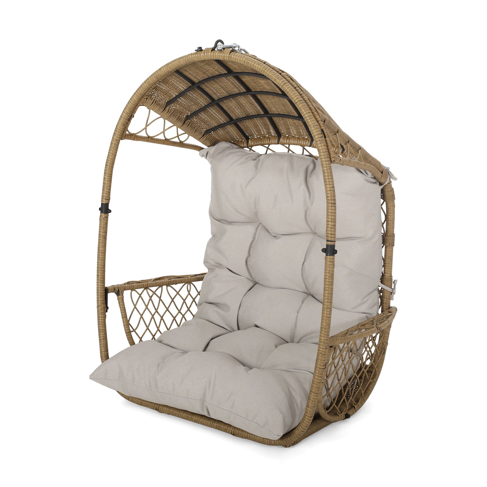 Malia - Wicker Hanging Chair With Cushion Noble House