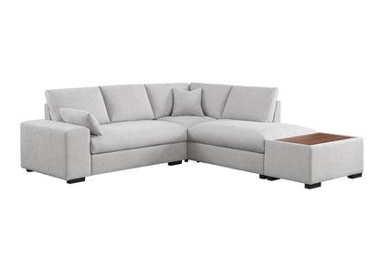 Joshua - 100" Sectional Sofa with Right Facing Chaise and Console Ottoman Lilola Home