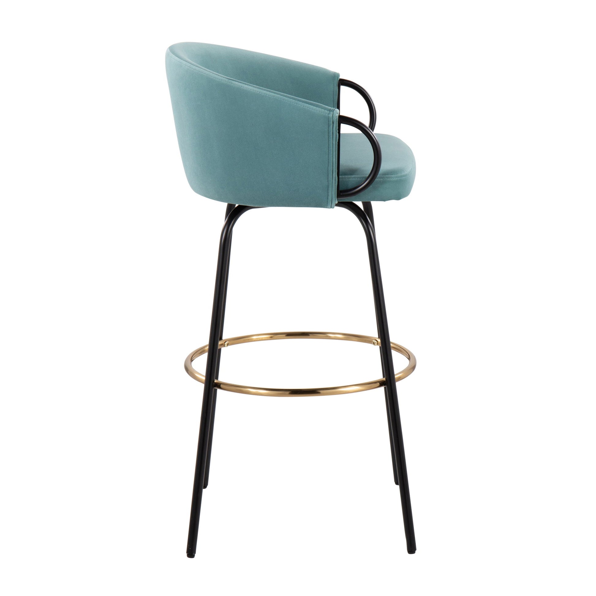 Claire - Contemporary / Glam Barstool With Footrest (Set of 2) Lumi Source