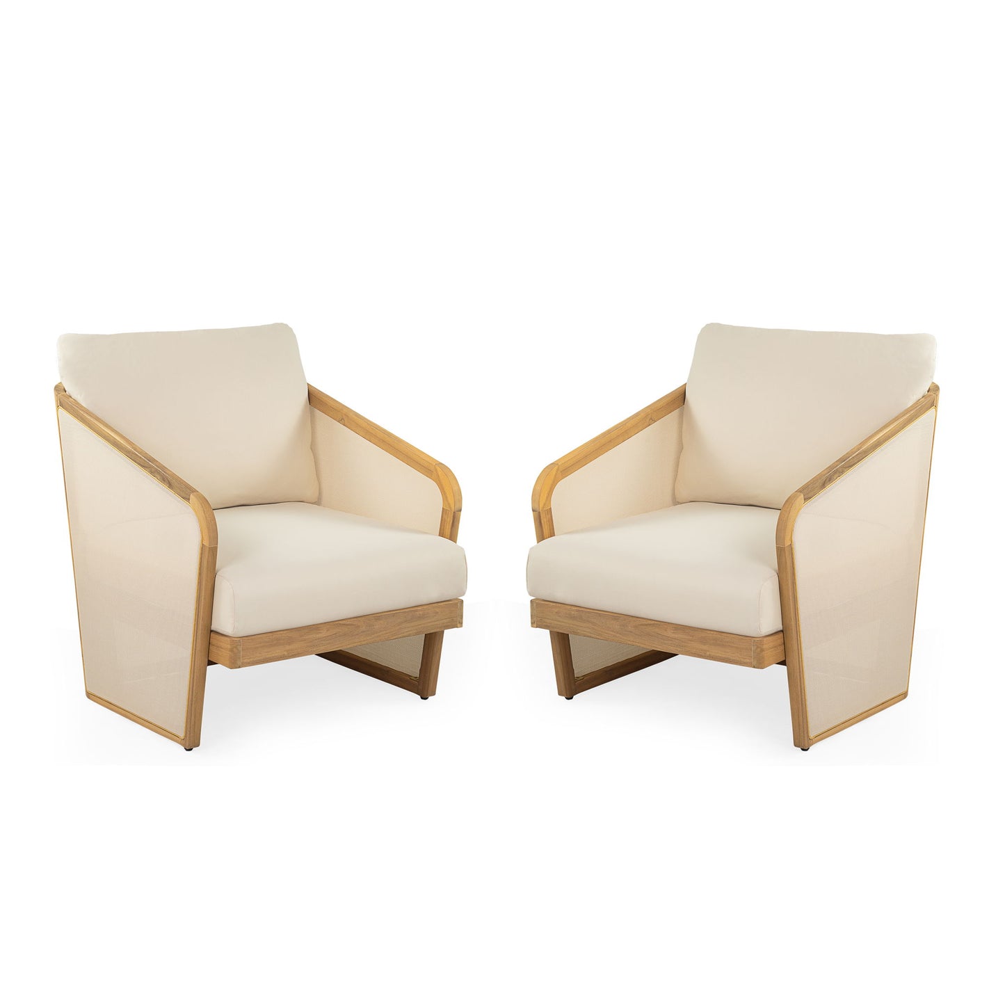 Royal - Wood Textilene Club Chair Noble House