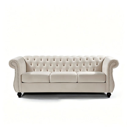 Chesterfield 3 Seater Sofa With Rolled Arms US Pride