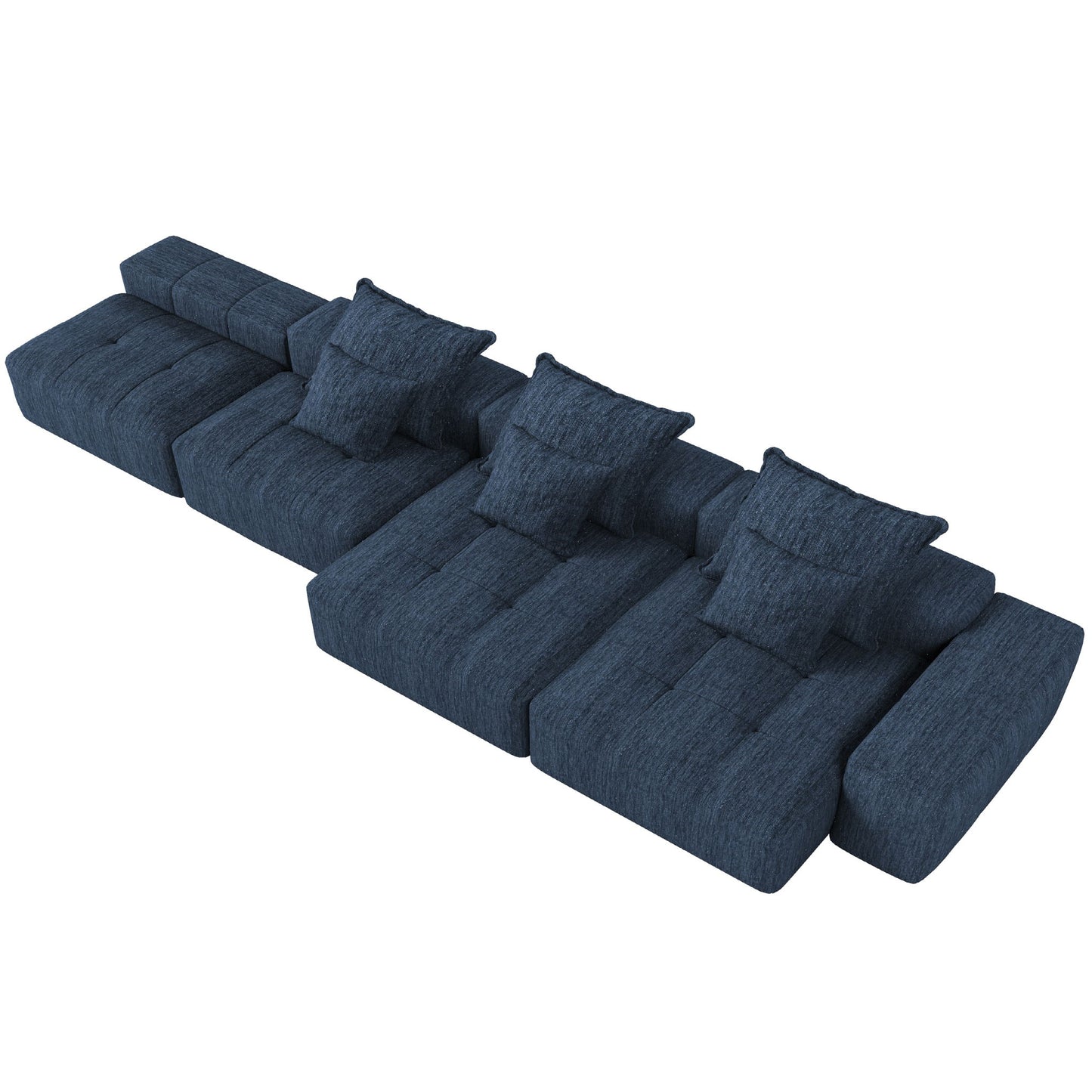 Modern Oversized Diy Combination Modular Sectional Sofa With Pillows Home Essentials