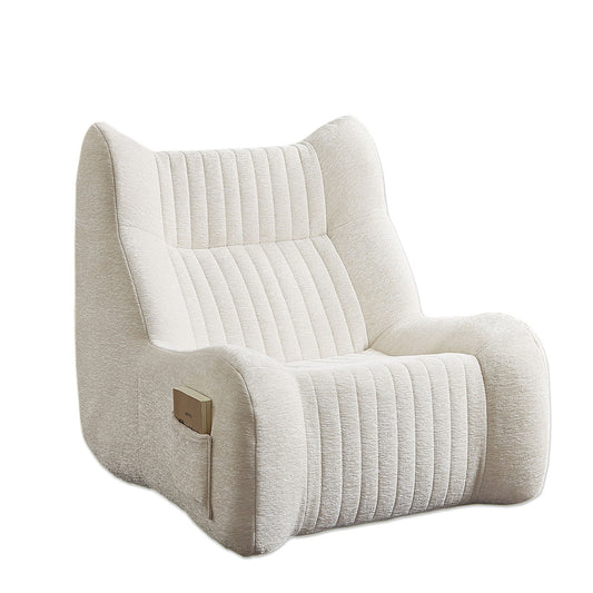 Bean Bag Chair For Adults, Lazy Floor Sofa Couch Memory Foam Bean Bag Sofas Chenille Fabric Reading Chair Comfortable Corner Lounge Sofa For Living Room - White Home Essentials