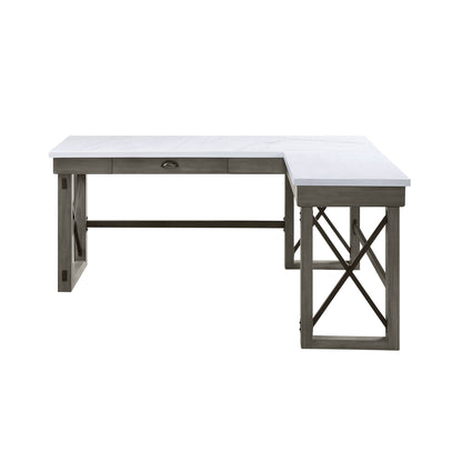 Talmar - Marble Top Weathered Writing Desk With Lift Top Acme