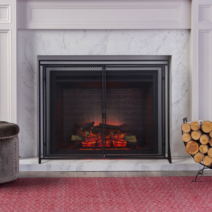 Samantha - Iron Fireplace Screen 2 Door Design Noble House