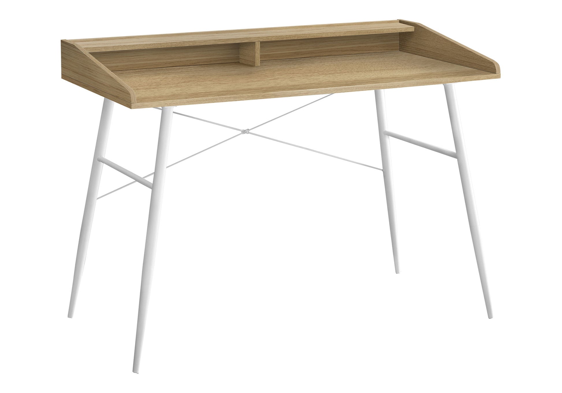 Computer Desk For Home Office, Laptop, Storage Shelves, Contemporary Versatile Placement - Natural 8th Street