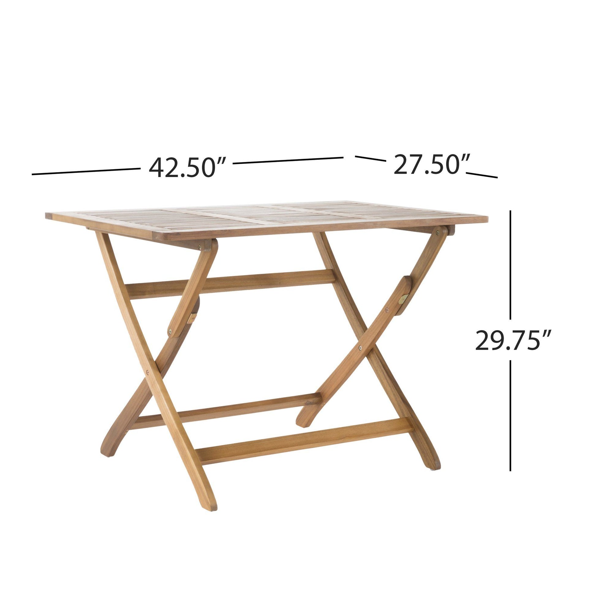 Natural 5 Piece Wood Outdoor Patio Dining Set - Natural Stained Noble House