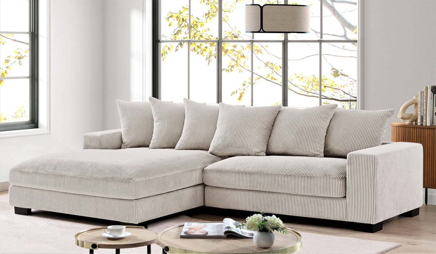 Luxe - Oversized 2 Piece Sectional Couches For Living Room, L Shaped Sofa With Chaise US Pride