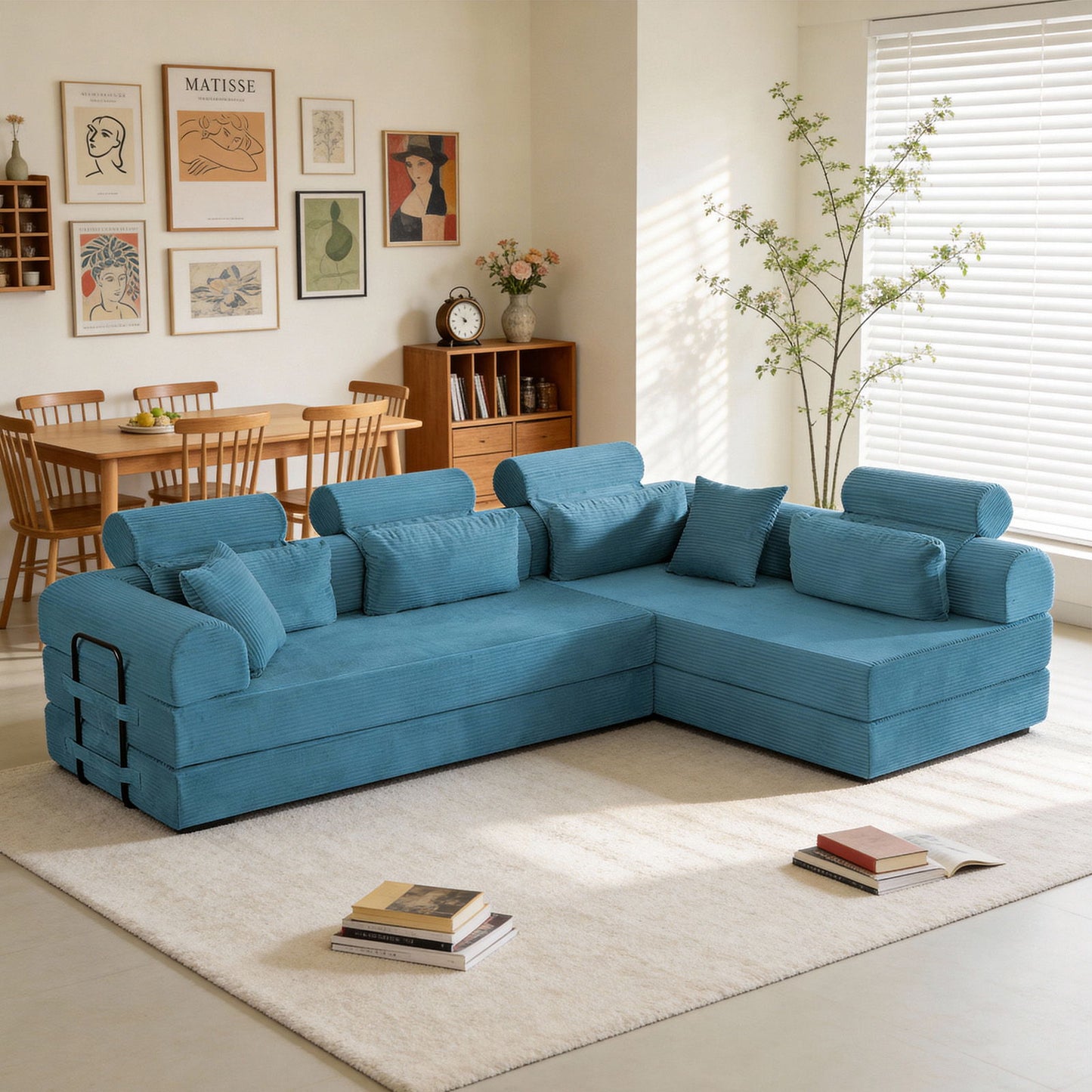 Modern L-Shape Modular Sectional Sofa, Compressed Design Home Essentials