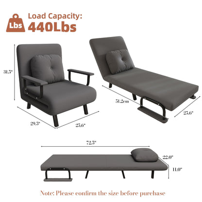 5 In 1 Folding Sofa Bed With 5 Position Adjustable Backrest Home Essentials