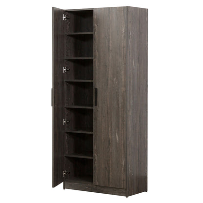 Mia - Farmhouse Shoe Cabinet With 6 Shelves Daily Nest