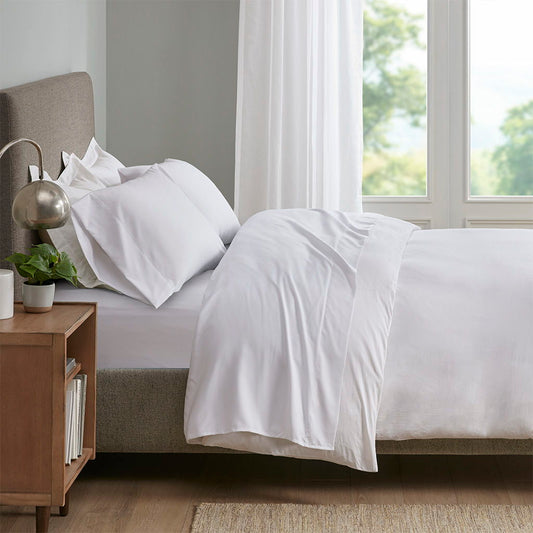 Twin Smart Cool Microfiber Sheet Set - White Sleep Philosophy