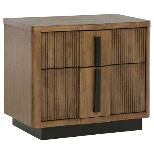 Terrace - 2-Drawer Nightstand Bedside Table - Ash Brown Coaster Fine Furniture