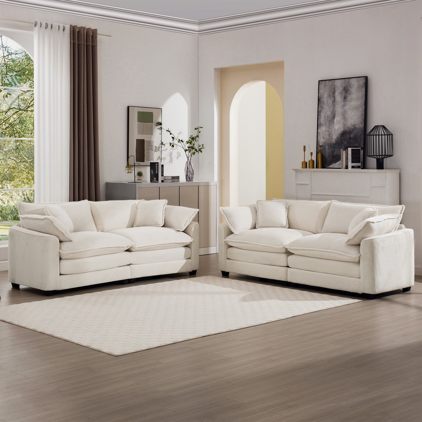 Elegant Oversized Sectional Sofa Set With Deep Seats And Flexible Layout Home Essentials