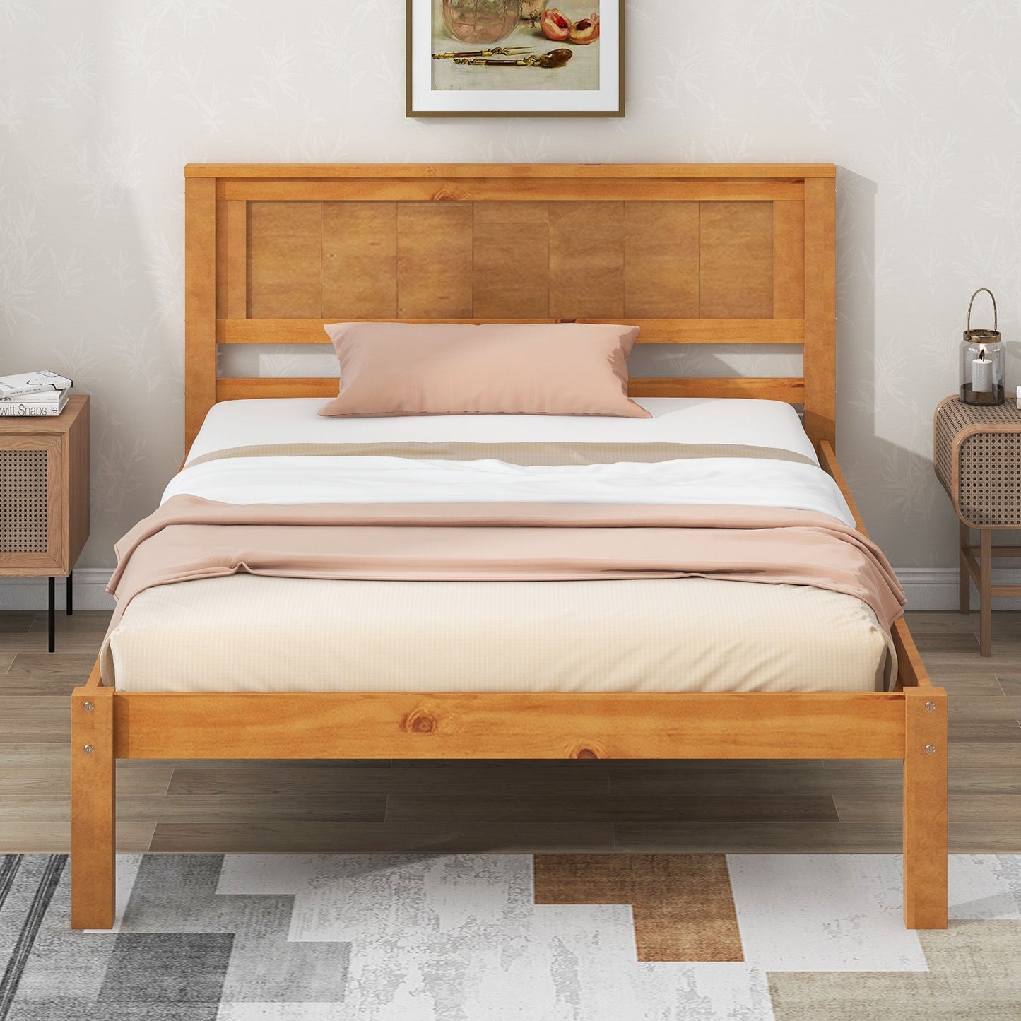 Platform Bed Frame With Headboard Hearth and Haven