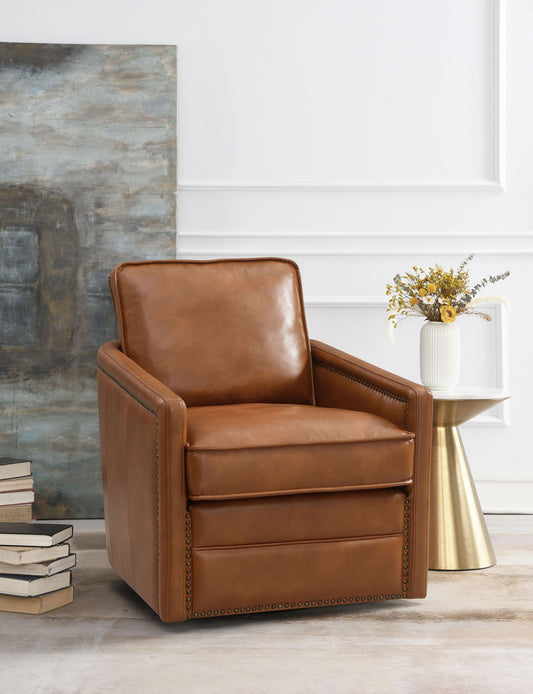 Rocha - Leather Aire Swivel Chair With Glider Acme