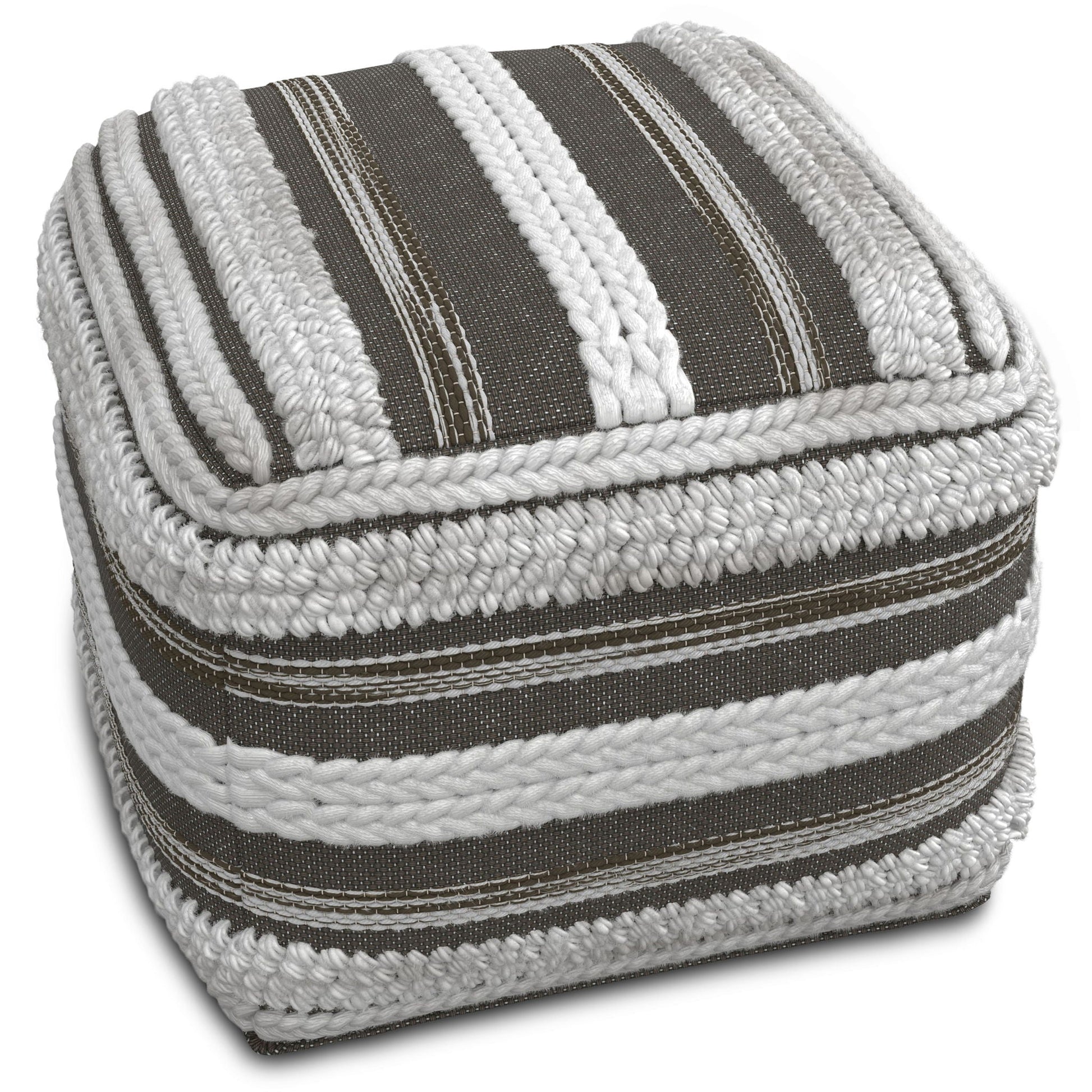 Sommer - Handcrafted Square Pouf Simpli-Home