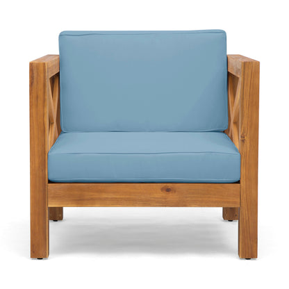 Brava - Mid - Century Modern Club Chair With Water Resistant Cushions Noble House