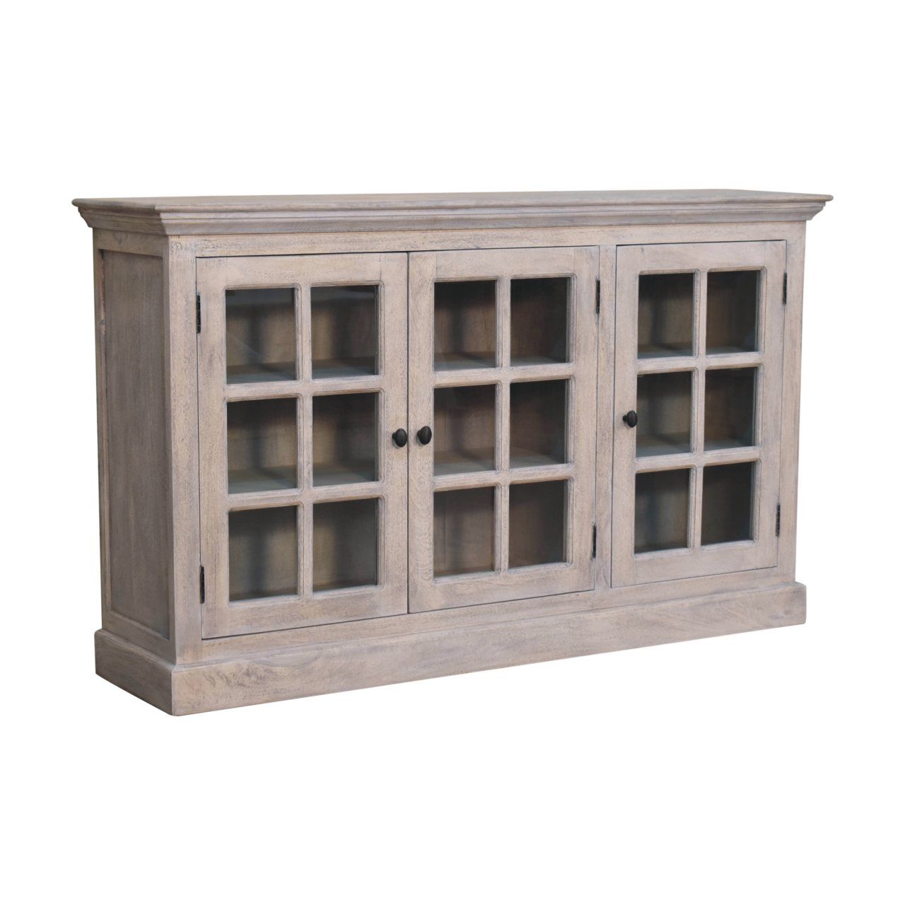 Triple Glazed Cabinet - Gray Artisan Furniture