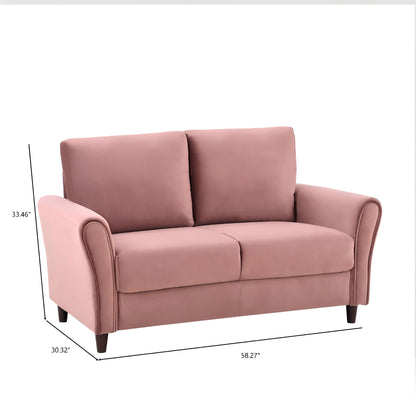 Patricia - Curved Arm Loveseat Sofa US Pride