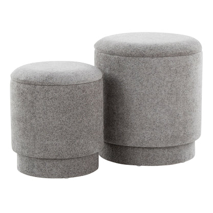 Marla - Upholste Contemporary Ottoman Set Lumi Source
