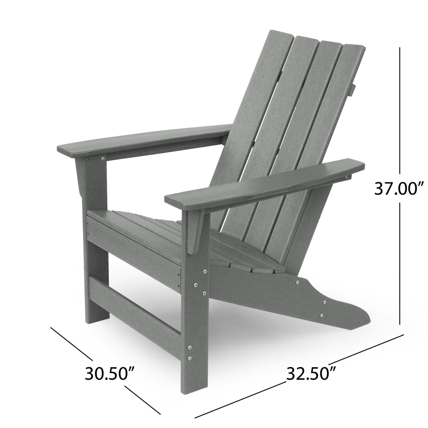 Enigmara - Outdoor High Density Resin Adirondack Chair Noble House