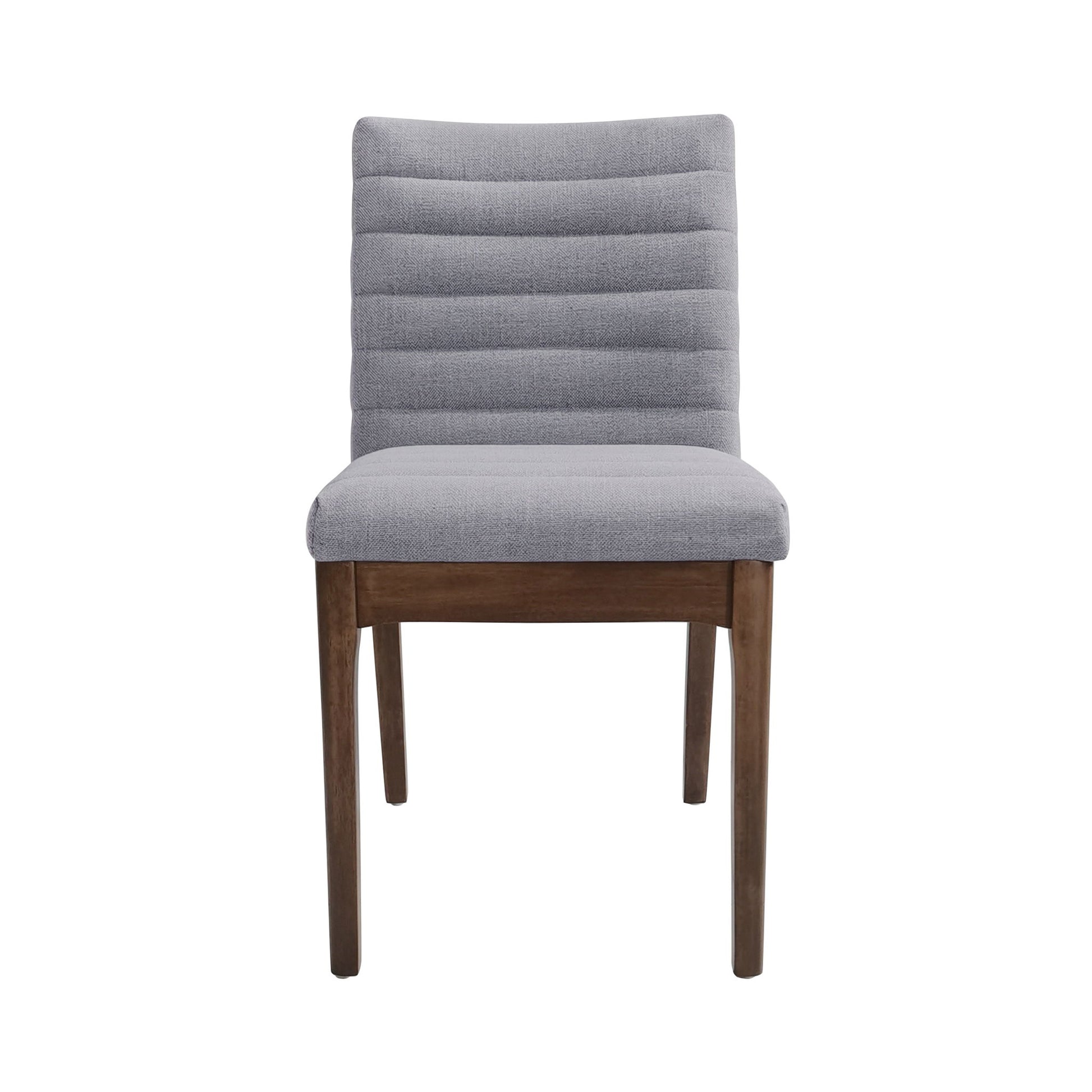 Mid Century Modern Dining Chair (Set of 2) With Channel Stitching - Dark Gray Noble House