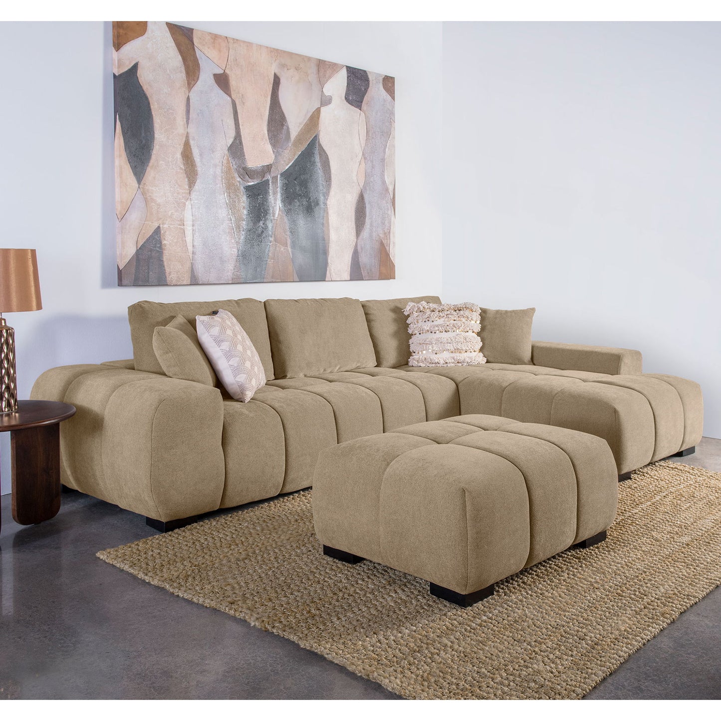 Plather - Sectional Chaise Sofa Furniture Max