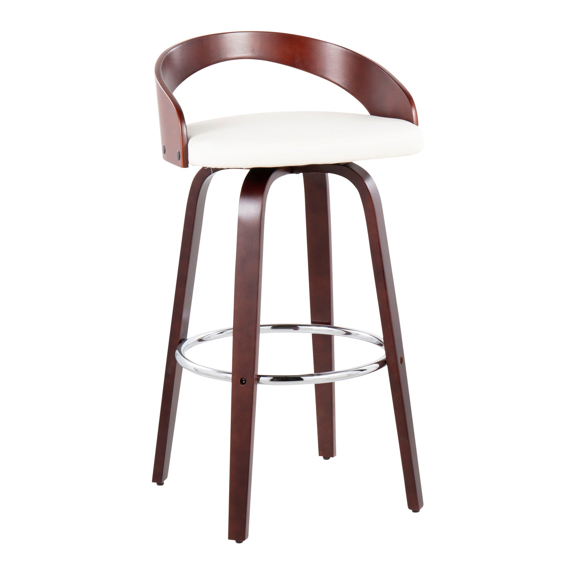 Grotto - Mid Century Elegant Design Modern Barstool With Swivel (Set of 2) Lumi Source