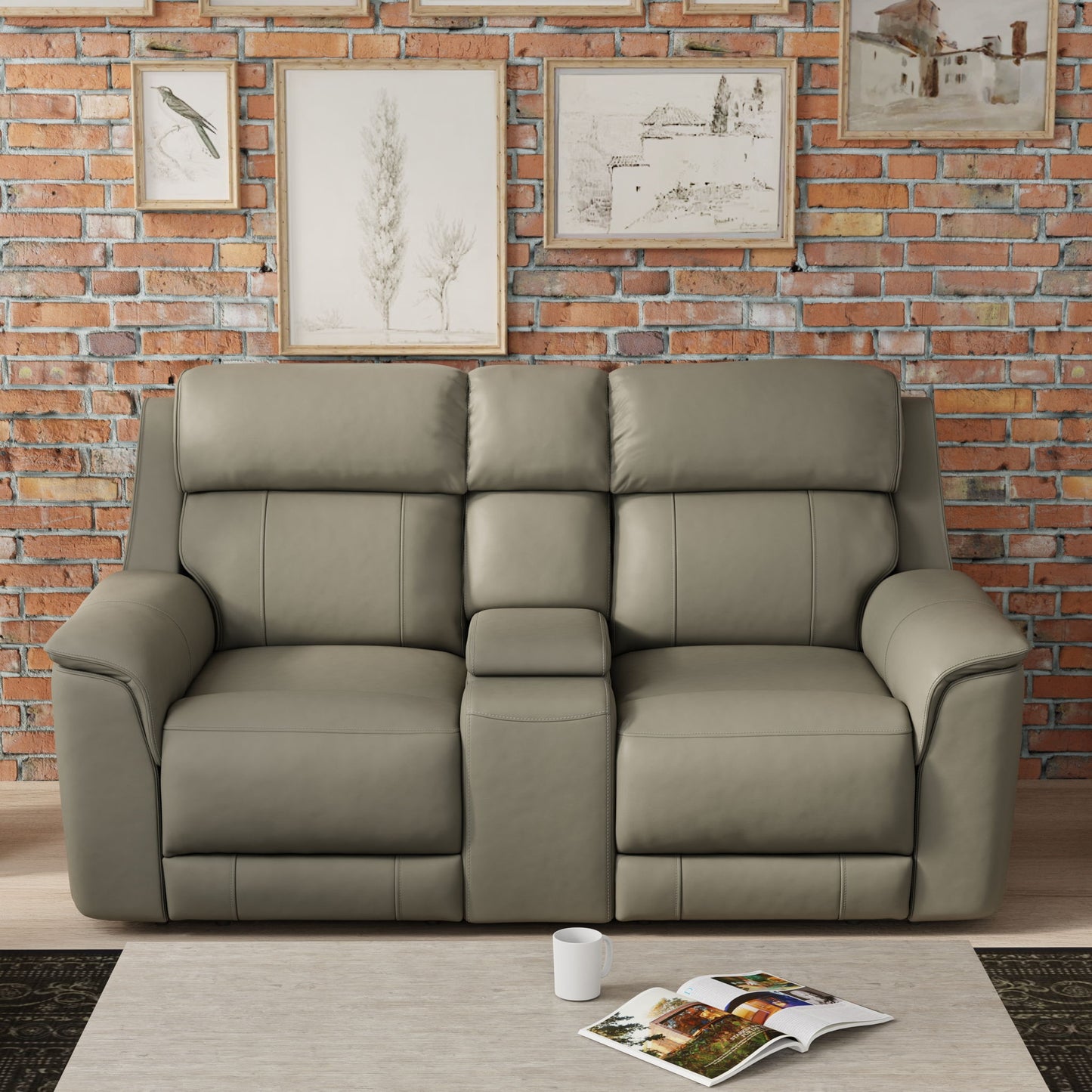 Oslo - Dual Power Reclining Loveseat With Console Home Essentials
