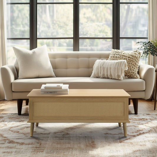 Teagan - Lift-Top Coffee Table With Storage - Natural INK+IVY