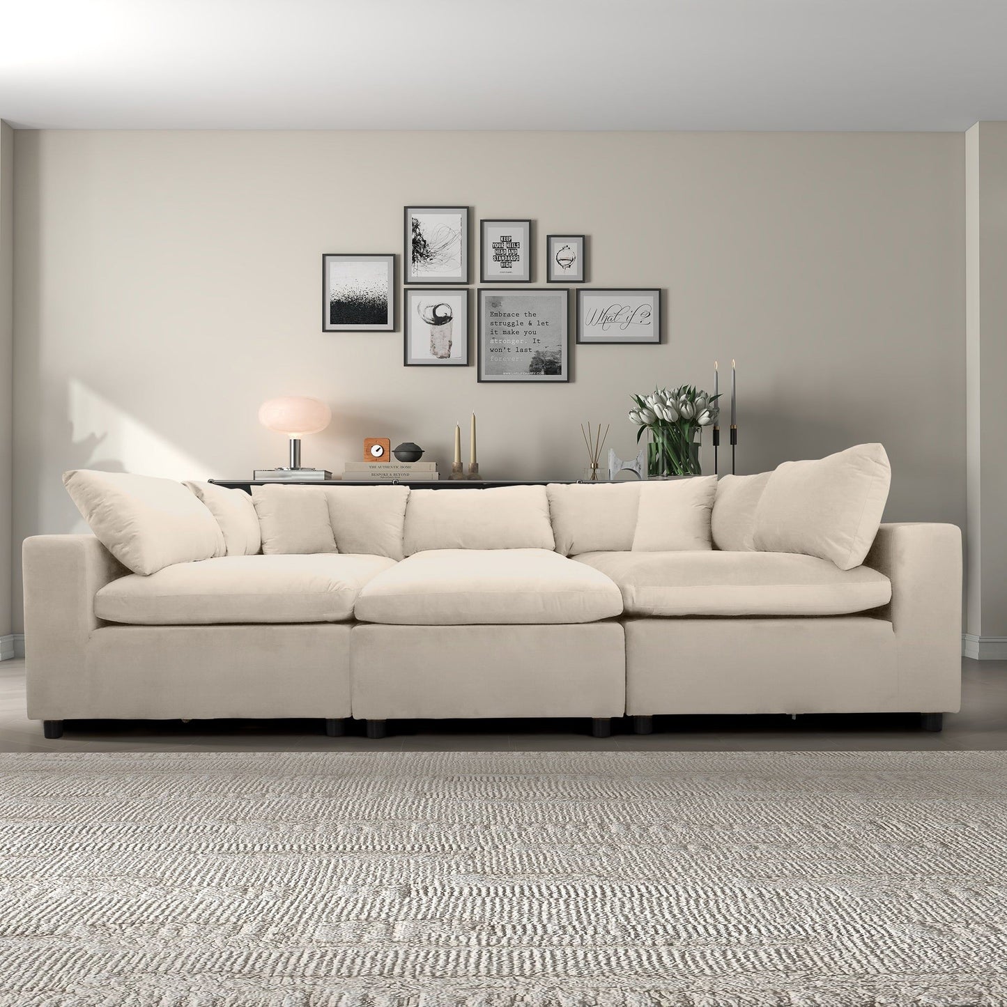 Hayward - Modular Sectional Sofa - Ivory Ashcroft Furniture