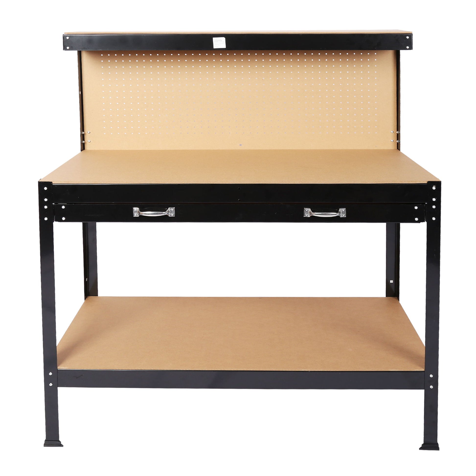 Wood Work Bench - Black / Light Brown Daily Nest