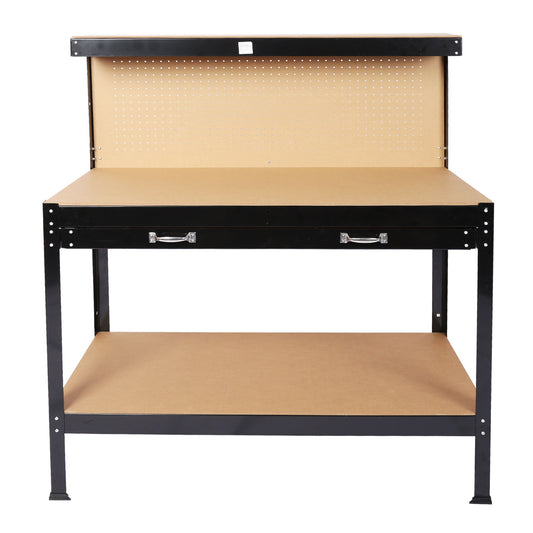 Wood Work Bench - Black / Light Brown Daily Nest