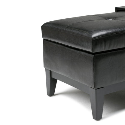 Oregon - Contemporary Storage Ottoman Bench With Tray Simpli-Home