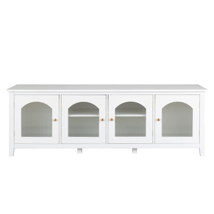 StylishTVcabinet Entertainment CenterTV Stand, TVconsoletable, Media Console, Solidwood Frame, Changhong Glass Door, Metal Handle Home Essentials