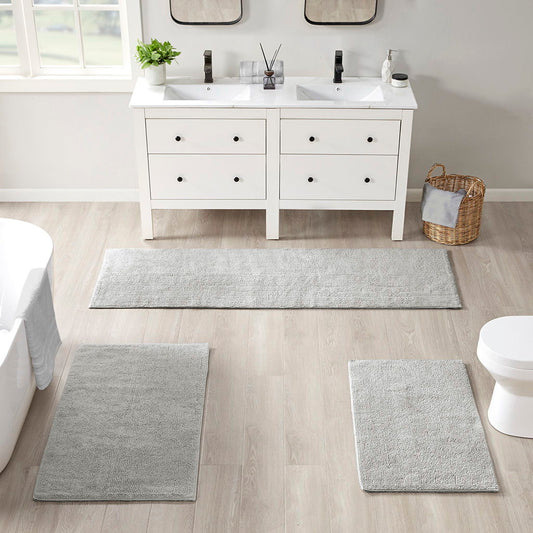 Plume - Feather Touch Reversible Bath Rug (4' x 6') - Grey