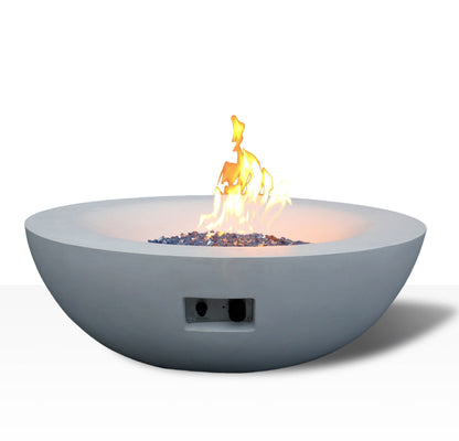 Outdoor Concrete Propane Gas Fire Pit Bowl Home Essentials