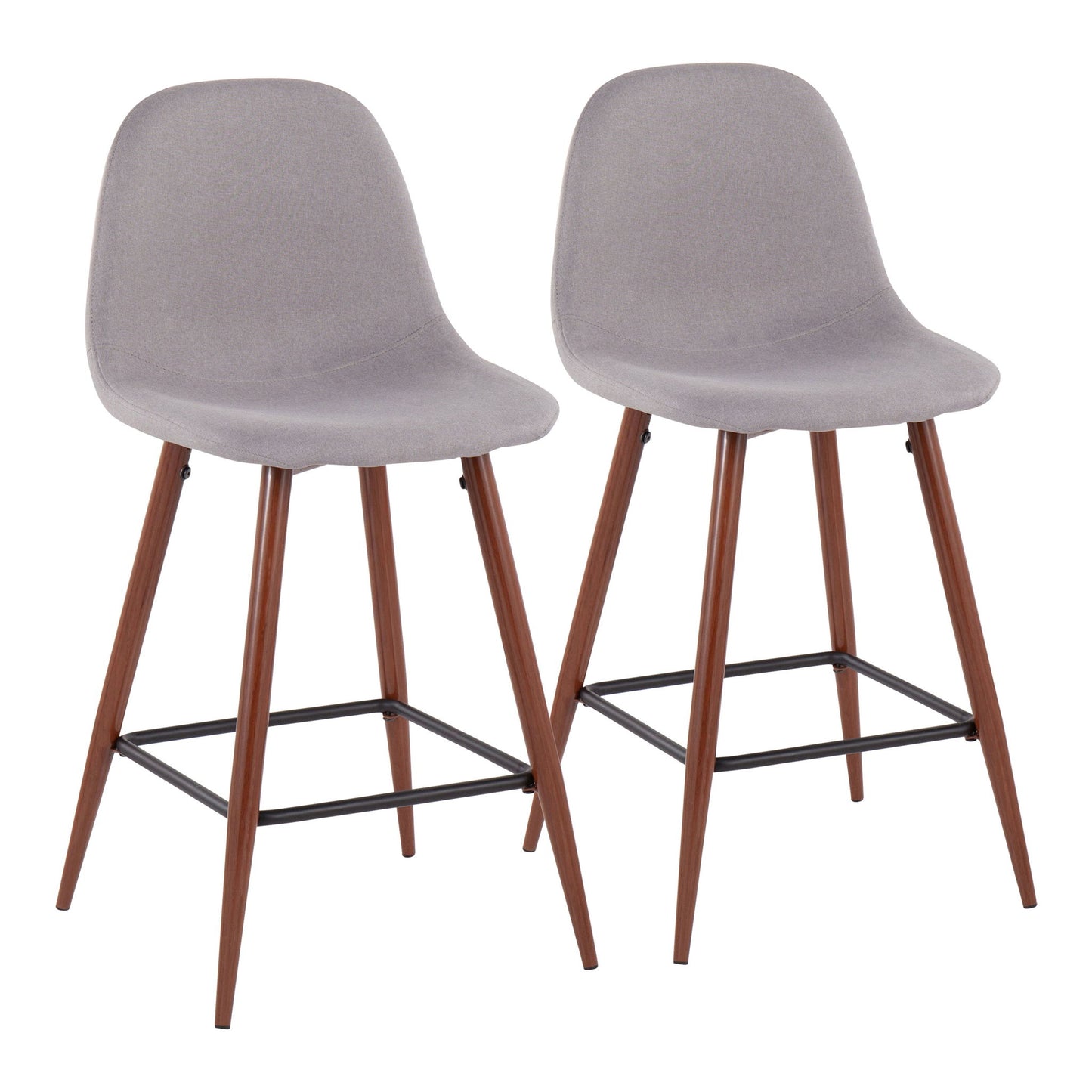 Pebble - Mid Century Modern Counter Stool (Set of 2) Lumi Source