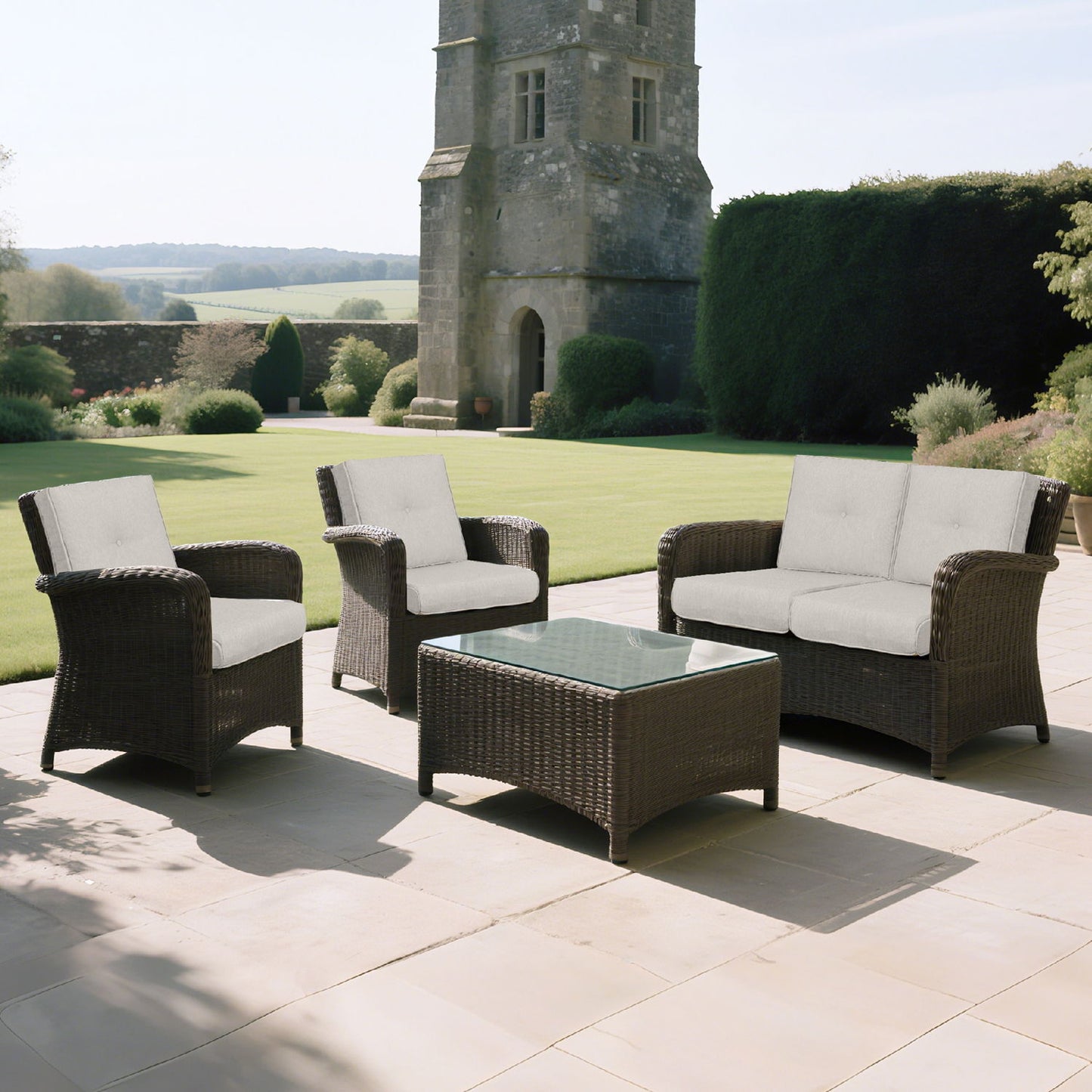 High Back Patio Chair Cushions For Garden (Set of 2) Home Essentials