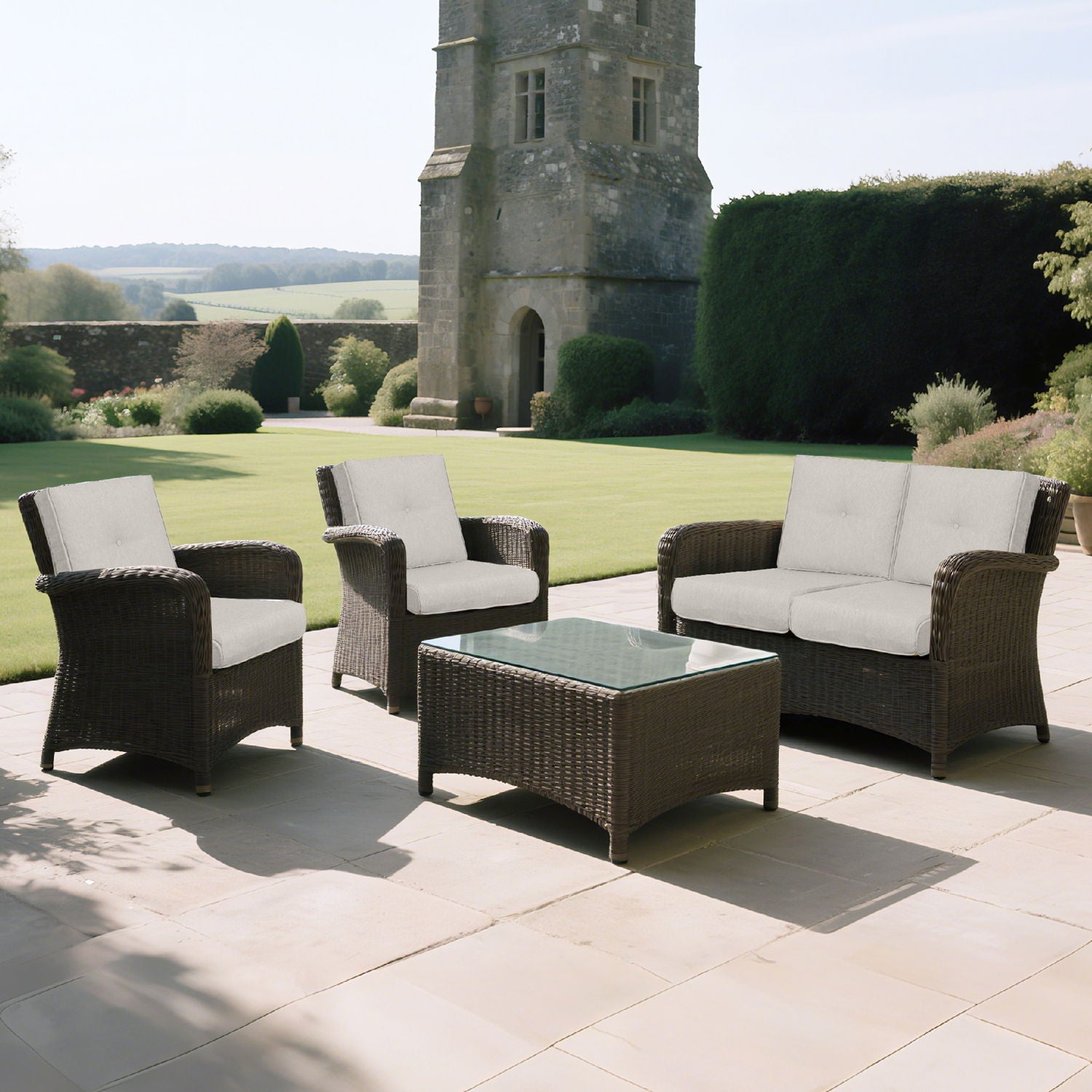 High Back Patio Chair Cushions For Garden (Set of 2) Home Essentials