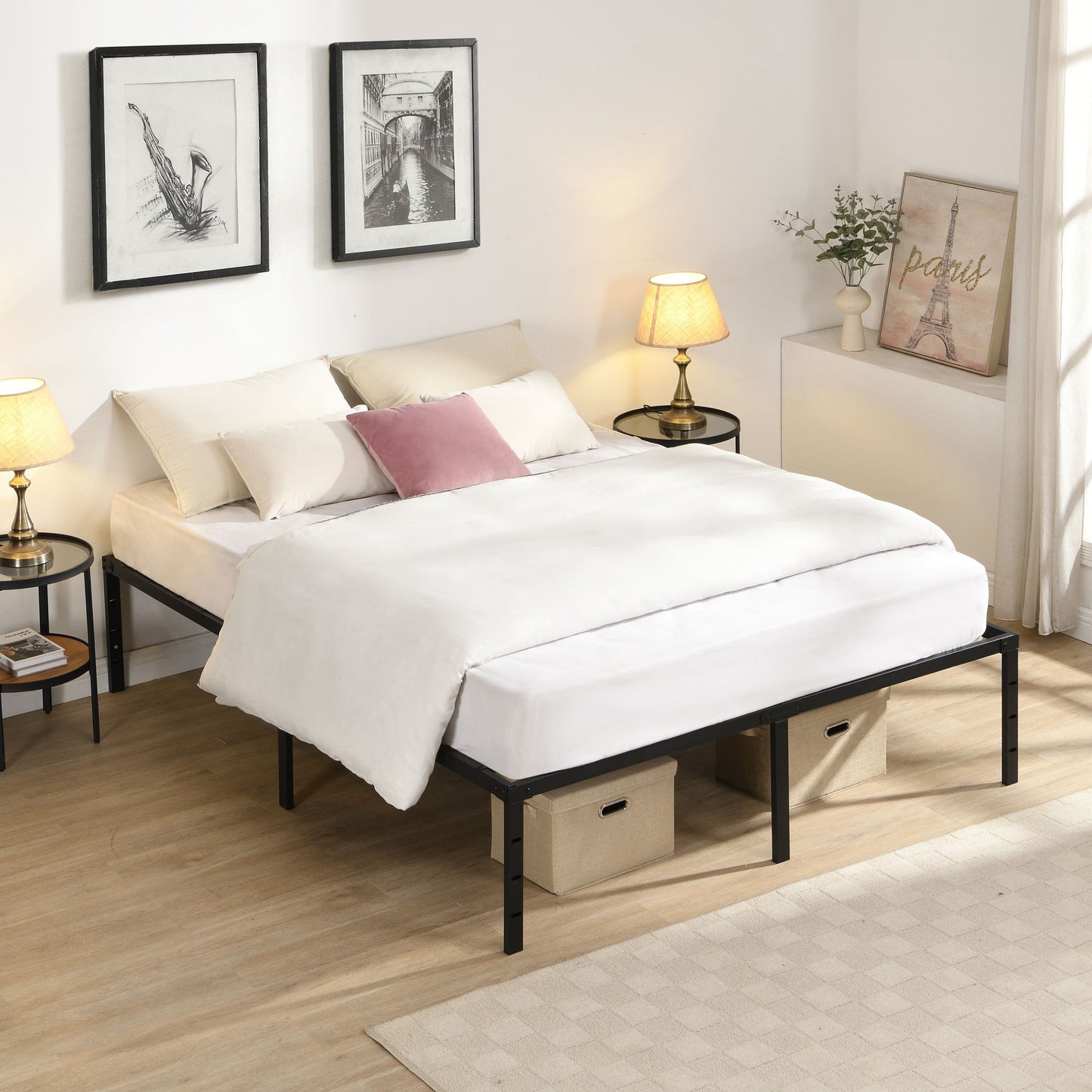 Queen Size With Quiet Support - Black Home Essentials