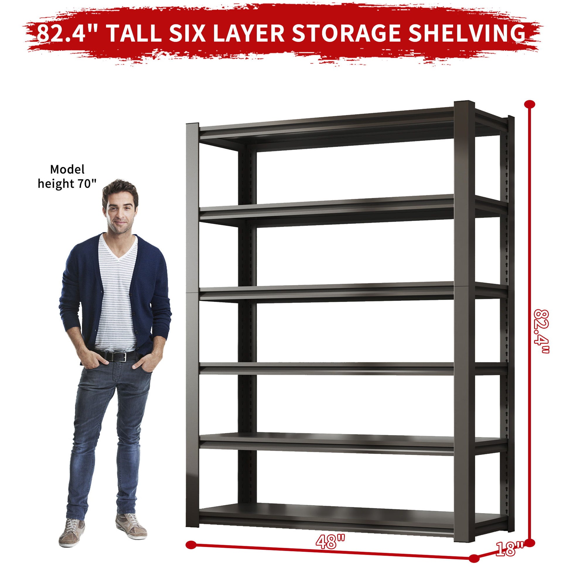 Industrial Heavy Duty Metal Garage Shelving Unit, Adjustable Storage Rack Daily Nest