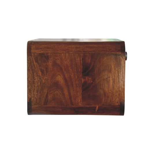 Wall Mounted Open Woven Bedside Table - Chestnut Artisan Furniture