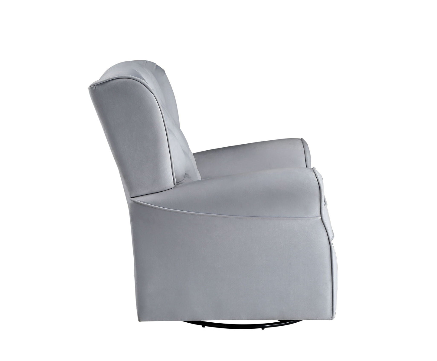Zeger - Glider Chair With Swivel - Gray Acme