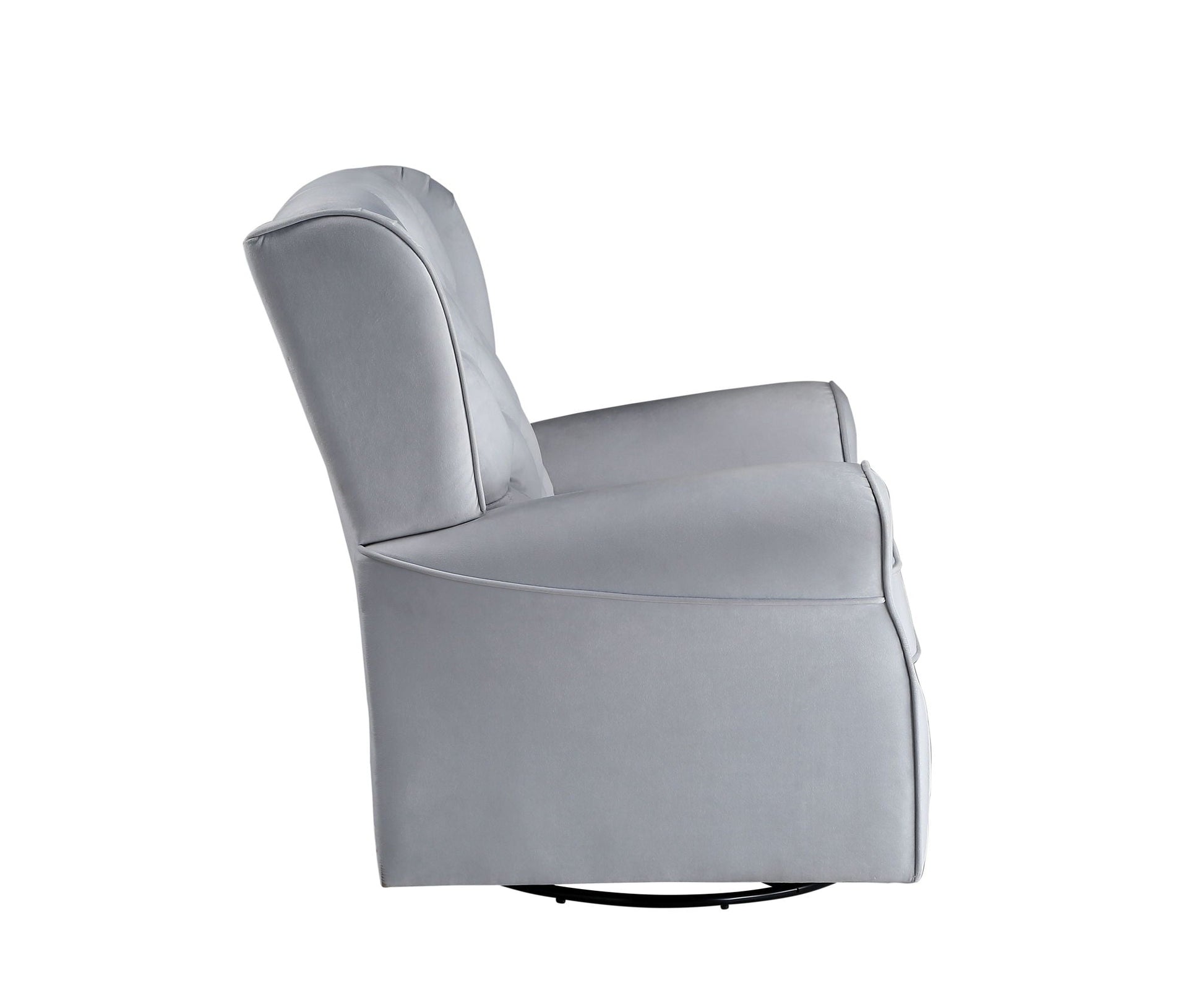 Zeger - Glider Chair With Swivel - Gray Acme