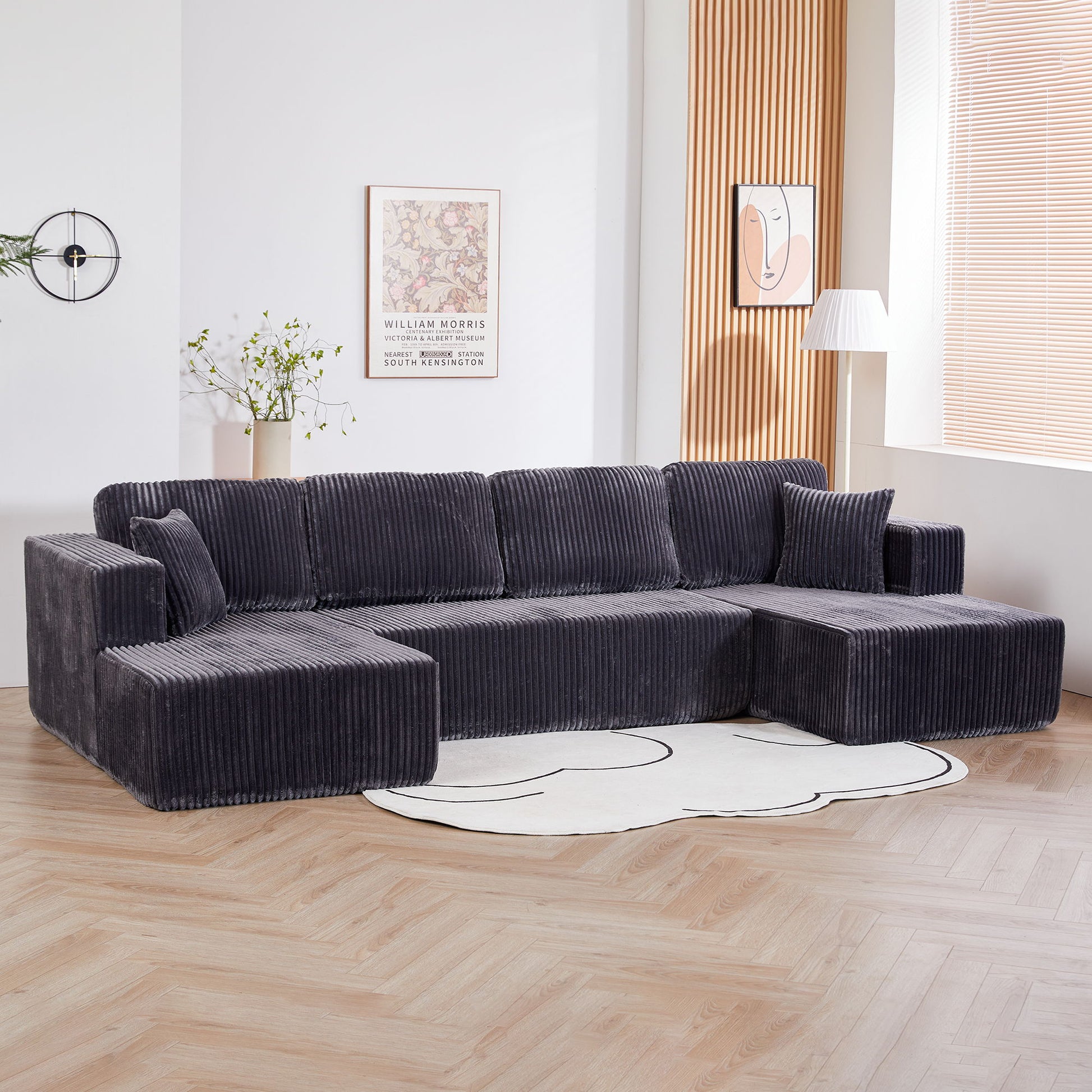 U-Shape Modular Sectional Sofa For Living Room Home Essentials