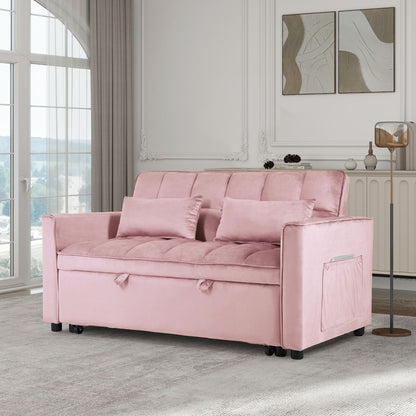 3 In 1 Pull Out Couch Convertible Sofa Bed With Reclining Backrest Home Essentials